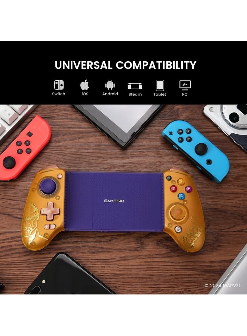 GameSir Galileo G8 Plus Thanos Edition Bluetooth Mobile Game Controller for Switch & iOS & Android & Tablets, Wireless Gamepad with Hall Effect Joysticks/Hall Trigger, Play Minecraft, Genshin Impact, Call of Duty Mobile  - Image 2