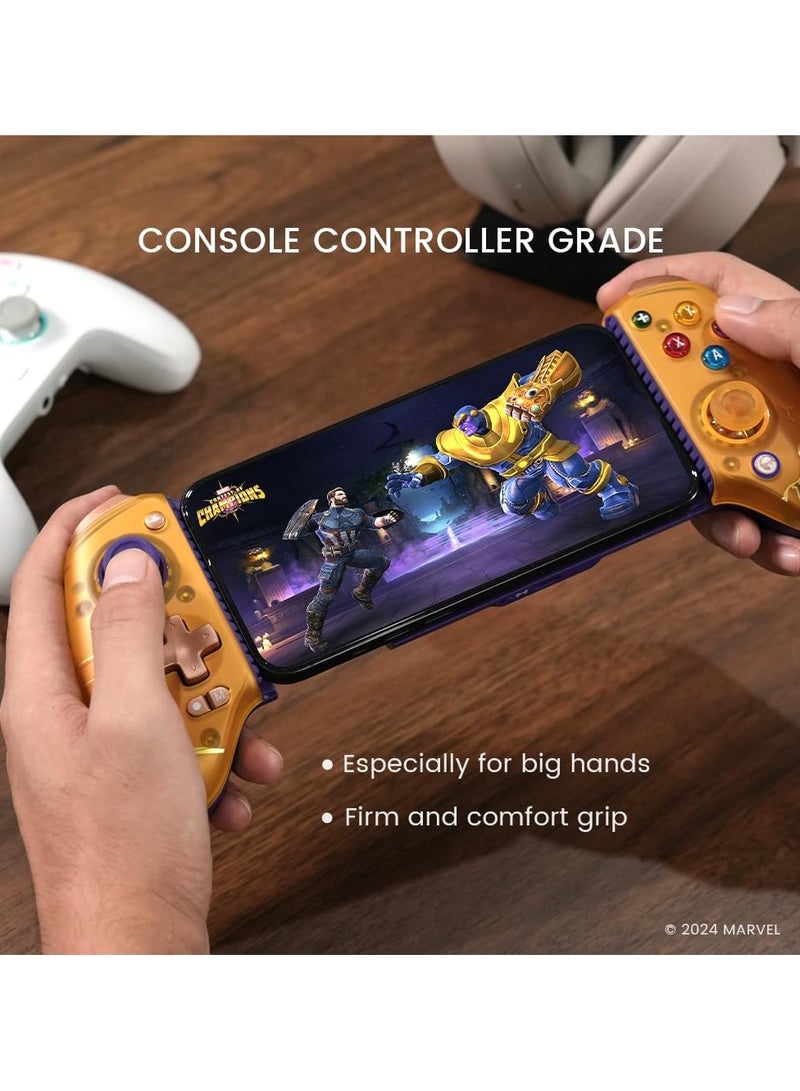 GameSir Galileo G8 Plus Thanos Edition Bluetooth Mobile Game Controller for Switch & iOS & Android & Tablets, Wireless Gamepad with Hall Effect Joysticks/Hall Trigger, Play Minecraft, Genshin Impact, Call of Duty Mobile  - Image 4