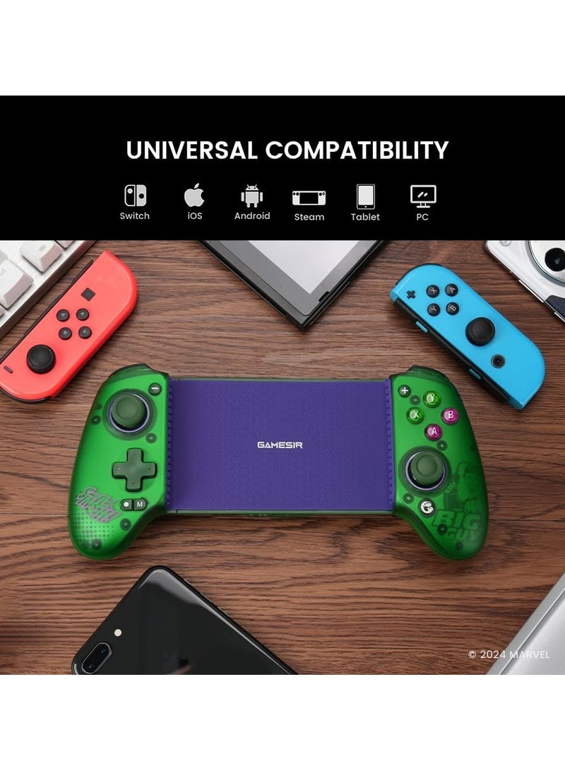 GameSir - Galileo G8 Plus HULK Edition Bluetooth Mobile Game Controller for Switch & iOS & Android & Tablets, Wireless Gamepad with Hall Effect Joysticks/Hall Trigger, Play Minecraft, Genshin Impact, Call of Duty Mobile - Image 1