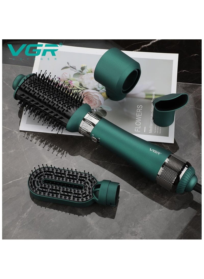 VGR - 4 in 1 Professional Hot Air Hair Dryer Brush with Ceramic Coating and Overheat Protection Technology High Power 1000W Green V 493 - Image 1