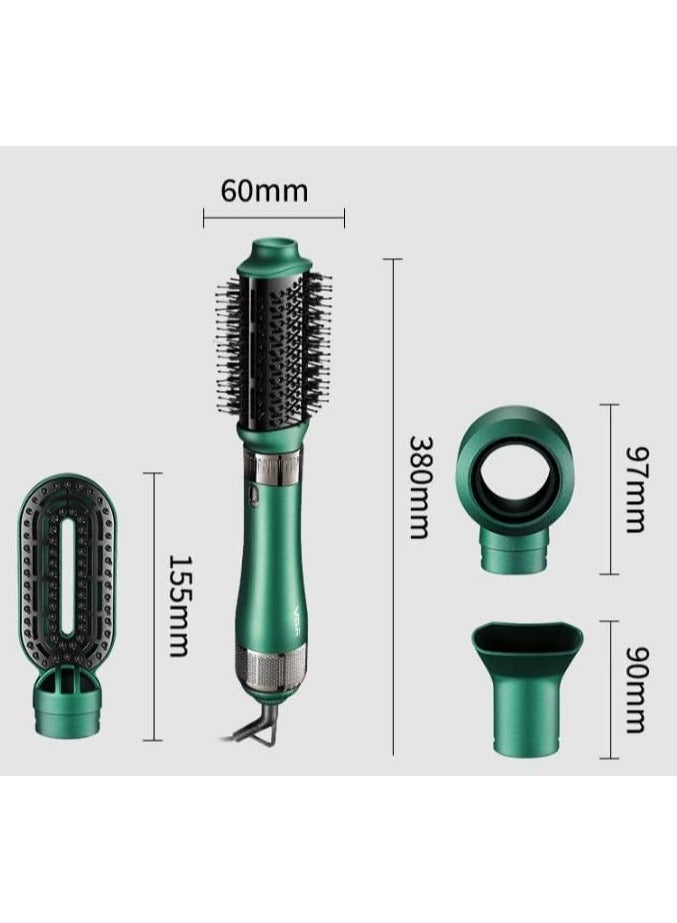 VGR - 4 in 1 Professional Hot Air Hair Dryer Brush with Ceramic Coating and Overheat Protection Technology High Power 1000W Green V 493 - Image 1