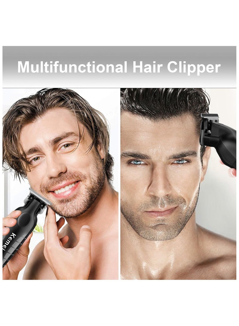 Kemei - Professional Hair Clipper for Men Electric T-Blade Hair Trimmer Rechargeable Cordless Hair Clipper with LED Display KM-2293 - Image 1