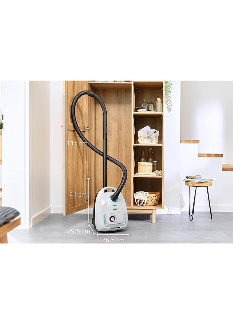 بوش Series 4 ProHygienic Vacuum Cleaner, 2200 Watt, 4 Litre, ULPA Filter, Germany, 4 L 2200 W BGL38WHYG White  - Image 5