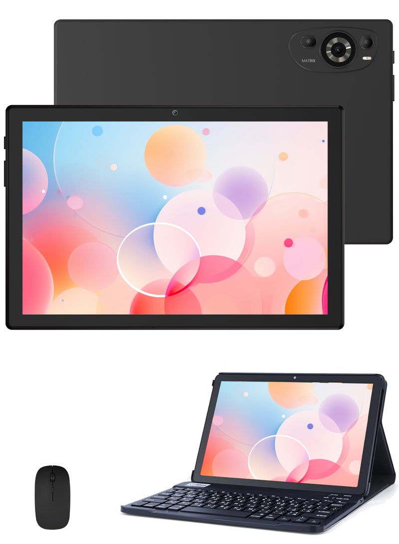 C idea - CM8200 Plus 10-Inch Smart Kids Tablet Dual SIM 8GB RAM + 1TB ROM  Android Tablet with Wireless Mouse Keyboard -Black - Image 1