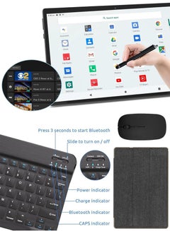 C idea CM8200 Plus 10-Inch Smart Kids Tablet Dual SIM 8GB RAM + 1TB ROM  Android Tablet with Wireless Mouse Keyboard -Black  - Image 3