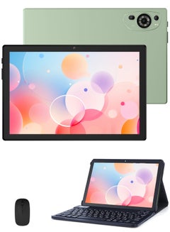 C idea CM8200 Plus 10-Inch Smart Kids Tablet Dual SIM 8GB RAM + 1TB ROM  Android Tablet with Wireless Mouse Keyboard -Green  - Image 1