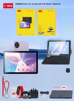 C idea CM8800 Plus 10.1-inch Android 13.0 Smart Tablet PC with Wireless Bluetooth Mouse and Keyboard 800x1280 IPS Display 5G Dual SIM Wifi GPS Bluetooth Kids Tab -Purple  - Image 3