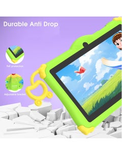 ATOUCH Kids Tablet Early Education Wi-Fi Android Tablet 7-inch Screen 6GB RAM 256GB ROM Portable Anti-drop Silicone Edge Built-in Stand Games and Zoom App Supported Green  - Image 2