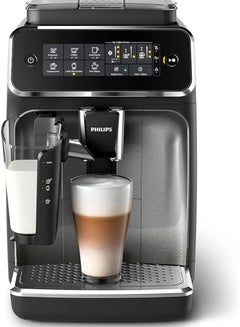 Versuni 3200 Series Fully Automatic Espresso Machine, 5 Coffee Specialties, LatteGo Milk Solution 1.8 L 1500 W EP3246/70 Silver