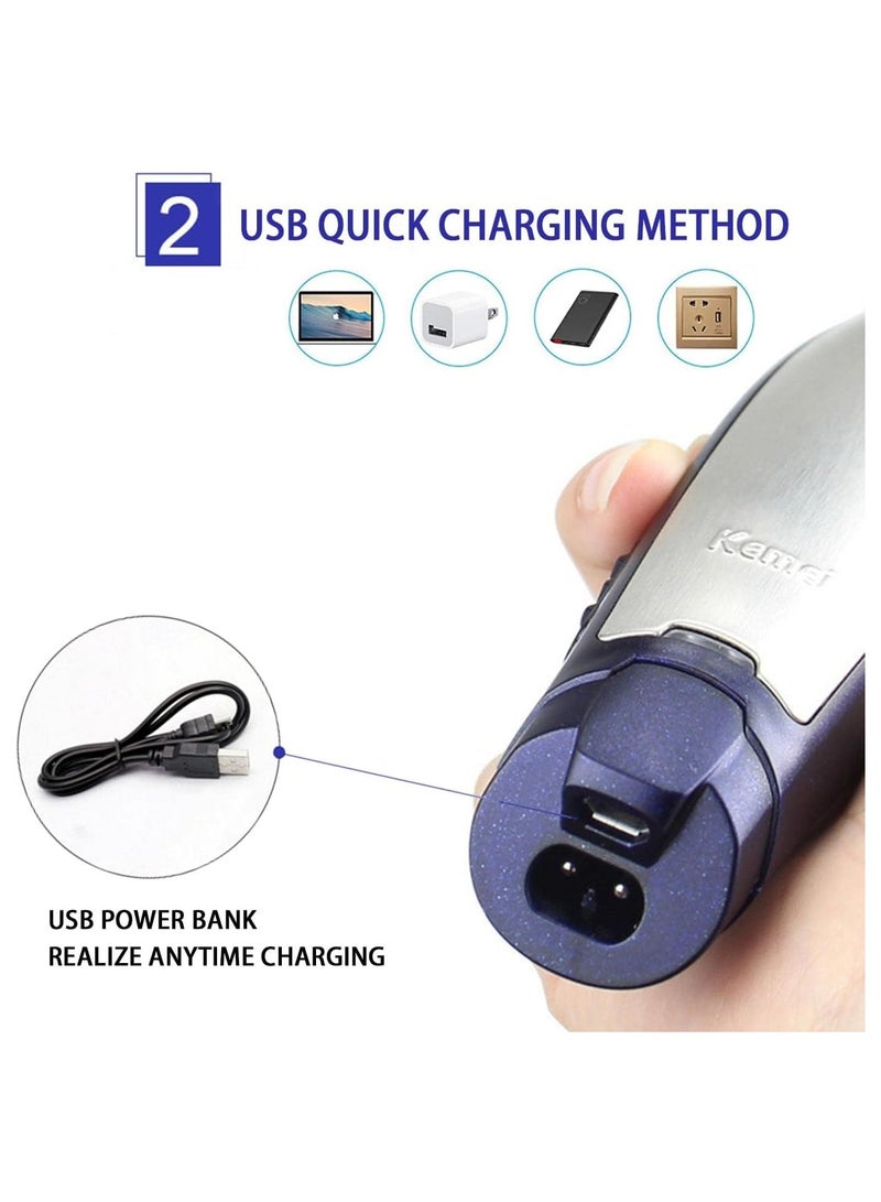 Kemei 3 in 1 Rechargeable Hair Clipper KM-5021 - Image 5
