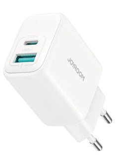 PD 20W Fast Charger Type-C + USB-A Dual Port White