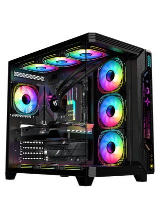 PULSE-M Gaming PC Case – ATX/M-ATX/ITX Support, Tempered Glass, ARGB+PWM Lighting, Pre-installed 7 Fans, 360mm Water Cooling Ready Black - pnsku/N70136599V/45/_/1735098520/dfbc2598-17a5-4409-94b7-a4379b62d9dd