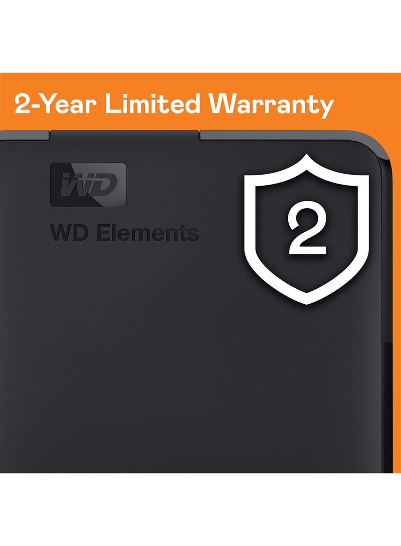 WD 6TB Elements Portable External Hard Drive for Windows, USB 3.2 Gen 1 USB Type C for PC & Mac, Plug and Play Ready - WDBHJS0060BBK-WESN 6 TB 6 TB  - Image 5
