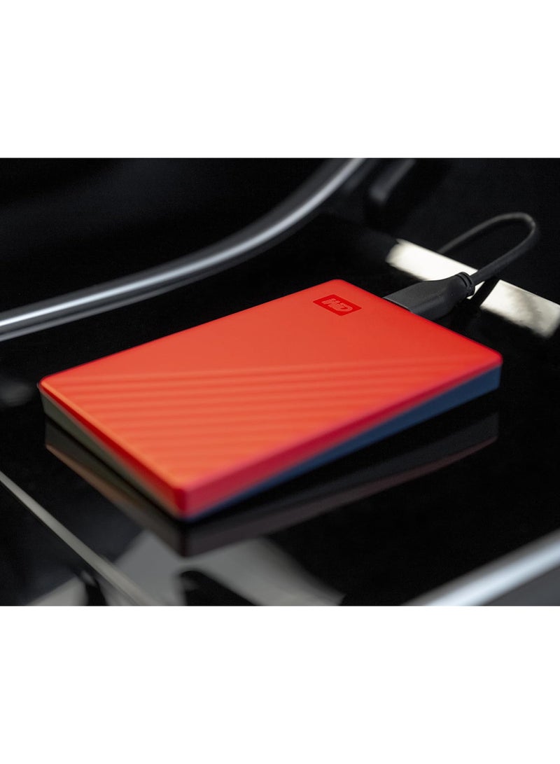 WD 6 TB My Passport Portable Hdd Usb 3.0 With Software For Device Management, USB Type C Backup And Password Protection - Red - Works With Pc, Xbox And PS4 WDBR9S0060BRD-WESN 6 TB  - Image 4