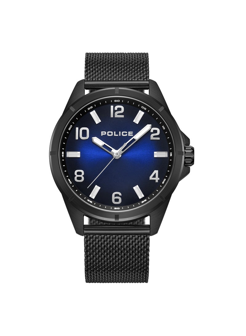 POLICE Men's Barwara Men's Stainless Steel Bracelet Watch with Blue Dial, 45x53mm  - Image 1