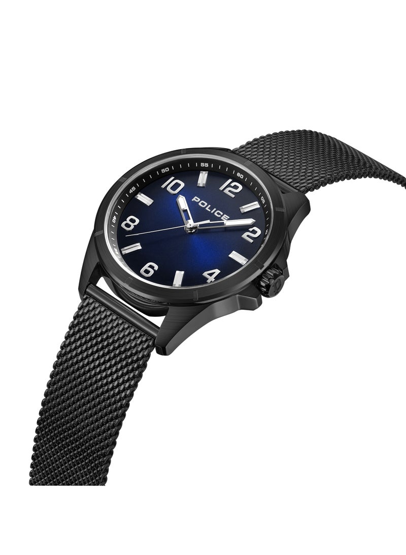 POLICE Men's Barwara Men's Stainless Steel Bracelet Watch with Blue Dial, 45x53mm  - Image 2