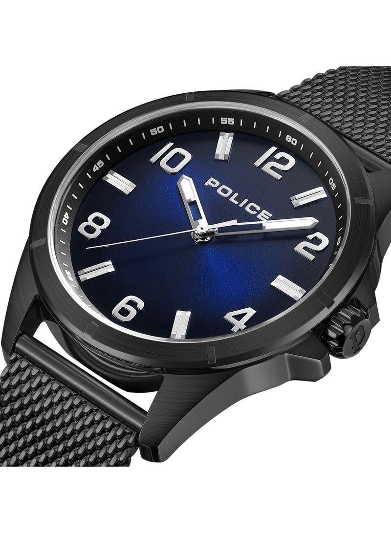 POLICE Men's Barwara Men's Stainless Steel Bracelet Watch with Blue Dial, 45x53mm  - Image 3