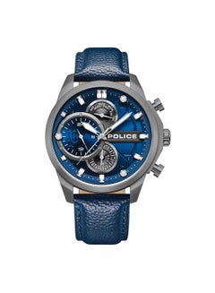 Men's Reactor Men's Blue Dial Watch with Genuine Leather Strap, 44mm - pnsku/N70136639V/45/_/1735102029/e7751514-03f1-4eb6-81ec-a5f75a4cf930