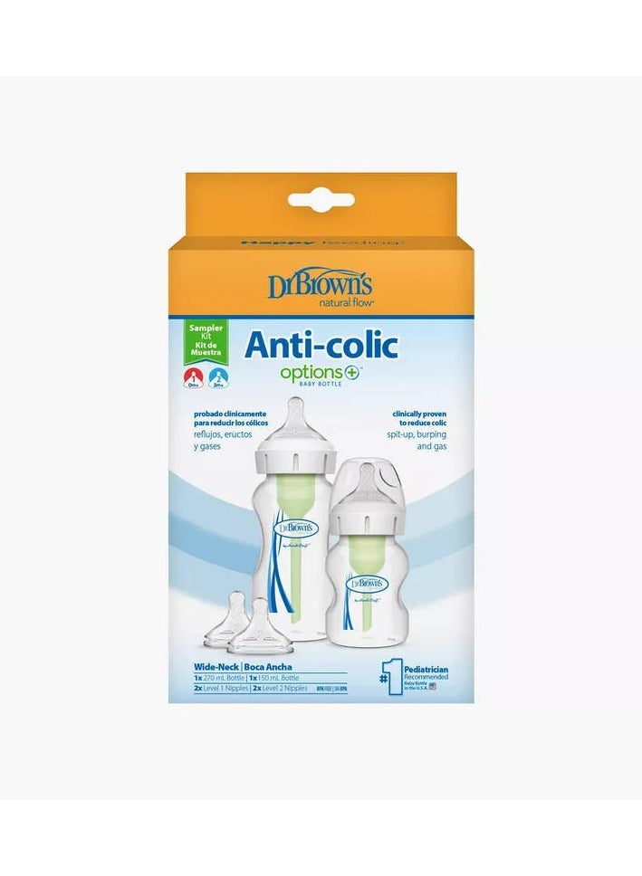 Dr. Brown’s Options Plus Anti Colic Baby Bottle Starter Set  - Image 1