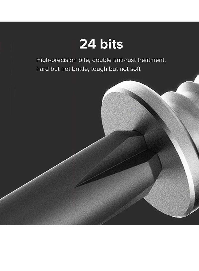 شاومي - Precision Screwdriver Set, 24 Magnetic Driver Bit Set, Pocket Screwdriver Tool Set, Mini Screwdriver Kit, Repair Tool Kit for Electronics Grey - Image 1
