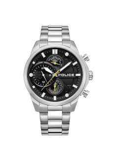 POLICE Men's Reactor Men's Black Dial Watch with Stainless Steel Bracelet, 44mm  - Image 1