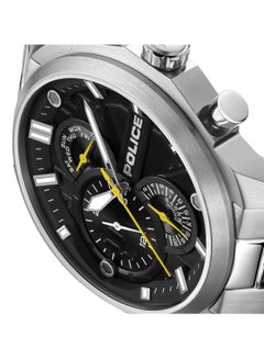 POLICE Men's Reactor Men's Black Dial Watch with Stainless Steel Bracelet, 44mm  - Image 3