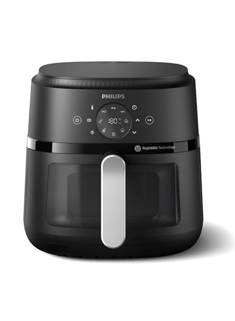 PHILIPS Air Fryer NA231/00 with touch panel, uses up to 90% less fat, 1700W, 6.2 Liter, with Rapid Air Technology (Black),Cooking window, Extra Large 6.2 L 1700 W ‎NA231/00 black