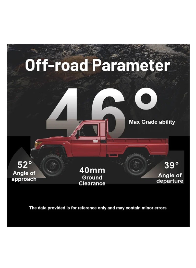 MYTOYS - Mytoys 1/12 RC Crawler, Remote Control Pickup Car 4WD Land Cruiser Off Road for Adults with Proportional Throttle Steering 280 Brushed Motor All Terrain Remote Control Car RTR with Headlights - Image 1