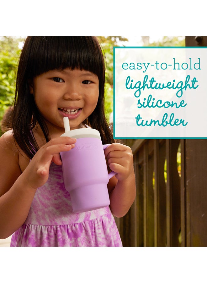 infantino My 1st Tumbler – Adorable Miniature Tumbler With Leak-Resistant Straw And Toddler-Friendly Handle, Encourages Hydration, 6 Months+, 9 Oz, Lilac - Image 4