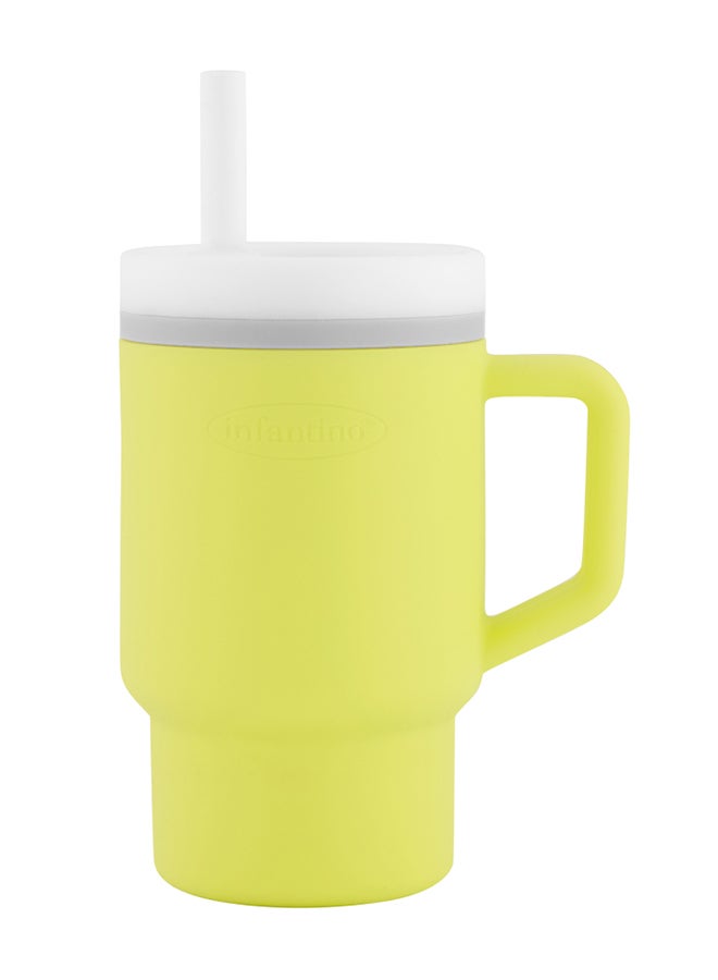 infantino My 1st Tumbler – Adorable Miniature Tumbler With Leak-Resistant Straw And Toddler-Friendly Handle, Encourages Hydration, 6 Months+, 9 Oz, Citrus - Image 1