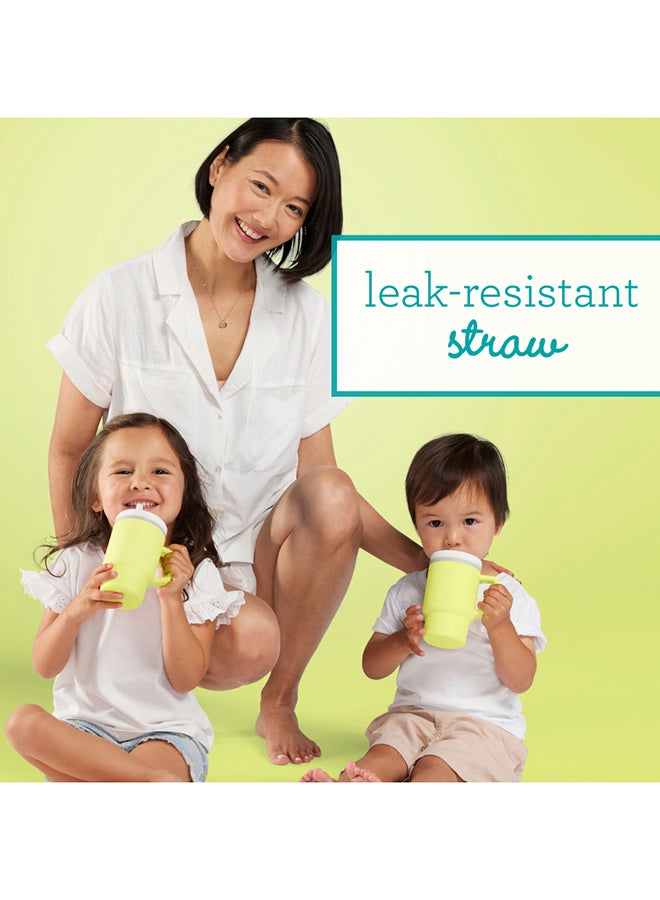 infantino My 1st Tumbler – Adorable Miniature Tumbler With Leak-Resistant Straw And Toddler-Friendly Handle, Encourages Hydration, 6 Months+, 9 Oz, Citrus - Image 5