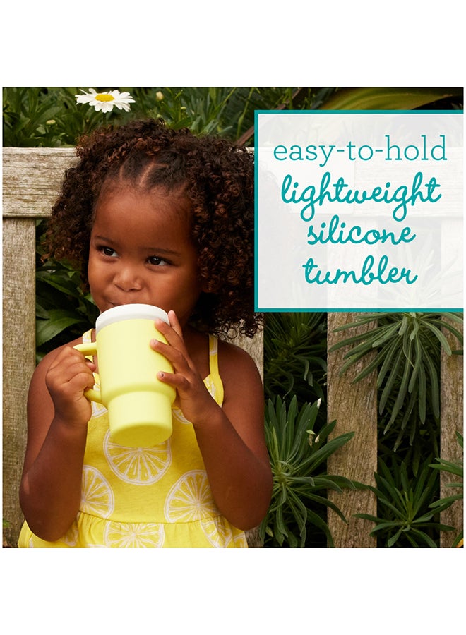 infantino My 1st Tumbler – Adorable Miniature Tumbler With Leak-Resistant Straw And Toddler-Friendly Handle, Encourages Hydration, 6 Months+, 9 Oz, Citrus - Image 4