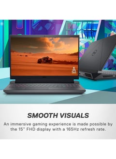 DELL G15 5530 Gaming Laptop With 15.6 Inch FULL HD(1920x1080) Display, Intel Core i7-13650HX Processor/64GB DDR5 RAM/2TB SSD/8GB NVIDIA GeForce RTX 4060 Graphics/Windows 11 Home International English Dark Shadow Gray  - Image 3