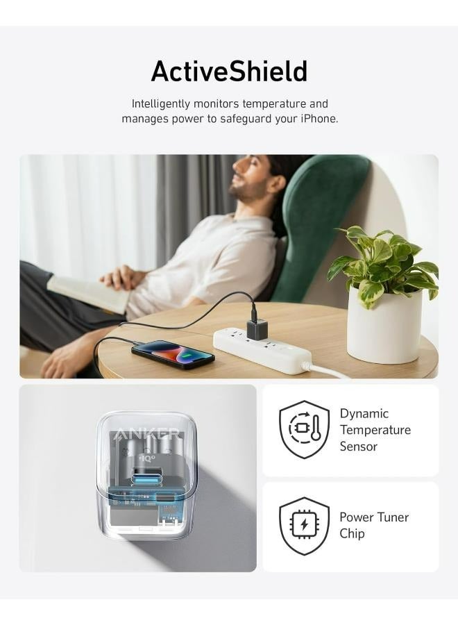 Anker USB C Charger 20W, Anker 312 Charger, PD Compact Fast Charger with Foldable Plug for iPhone 15/15 Plus/15 Pro/15 Pro Max, 14/13/12 Series, Galaxy, Pixel 4/3, iPad (Cable Not Included) purple  - Image 5
