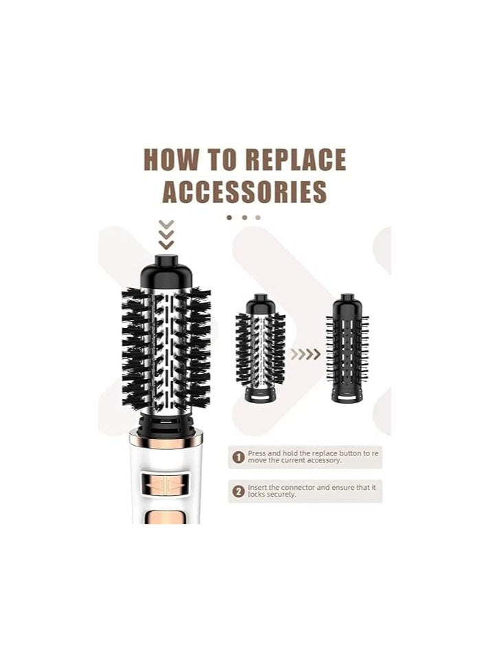 Kemei 2 in 1 Electric Hair Straightener Brush Professional Hot Air Hair Straightener Brush for Curling Hair Dryer Negative Ion Volumizer 8024 - Image 4