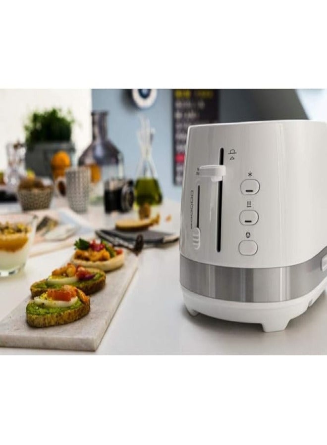 De'Longhi Active Line 2-Slot Toaster, Reheat, Defrost & 6 Browning Settings, Removable Crumb Tray CTLA2003CTLA2003 White - Image 1