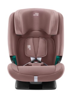 Britax Romer Evolvafix Highback Booster Car Seat - 15 Months To 12 Years, 5-Point Harness, Flip&Grow Conversion, Secureguard, Quick-Remove Cover For Comfort & Safety, Engineered In Germany - Dusty Rose  - Image 1