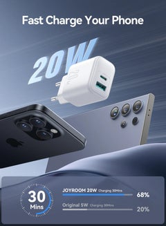 JOYROOM JR-TCF21 20W Dual-Port (A+C) Charger White  - Image 2