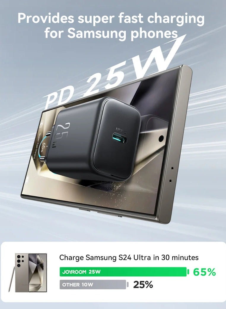 Joyroom TCF23 25W Charger with C to C Cable 1m Black - Image 2