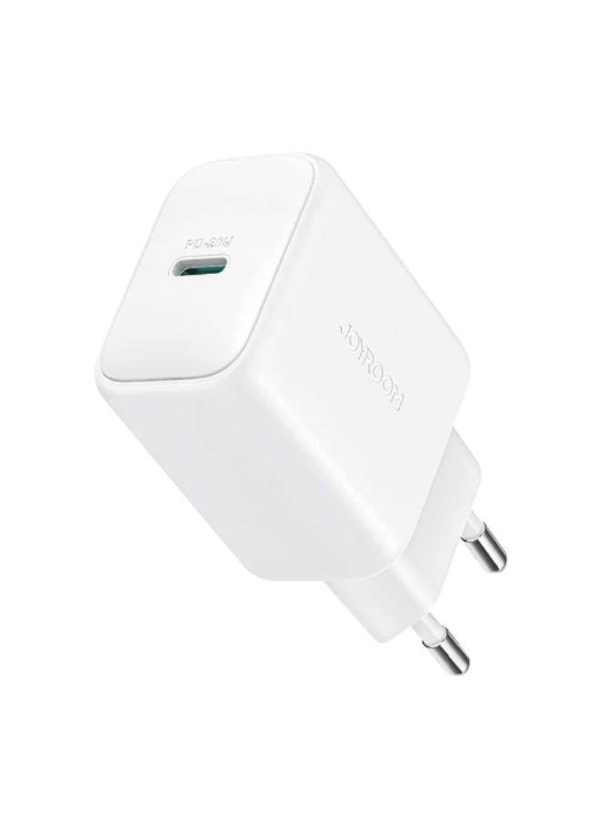 JOYROOM - JR-TCF20 PD20W USB-C / Type-C Port Charger, Plug: EU Plug - White - Image 1