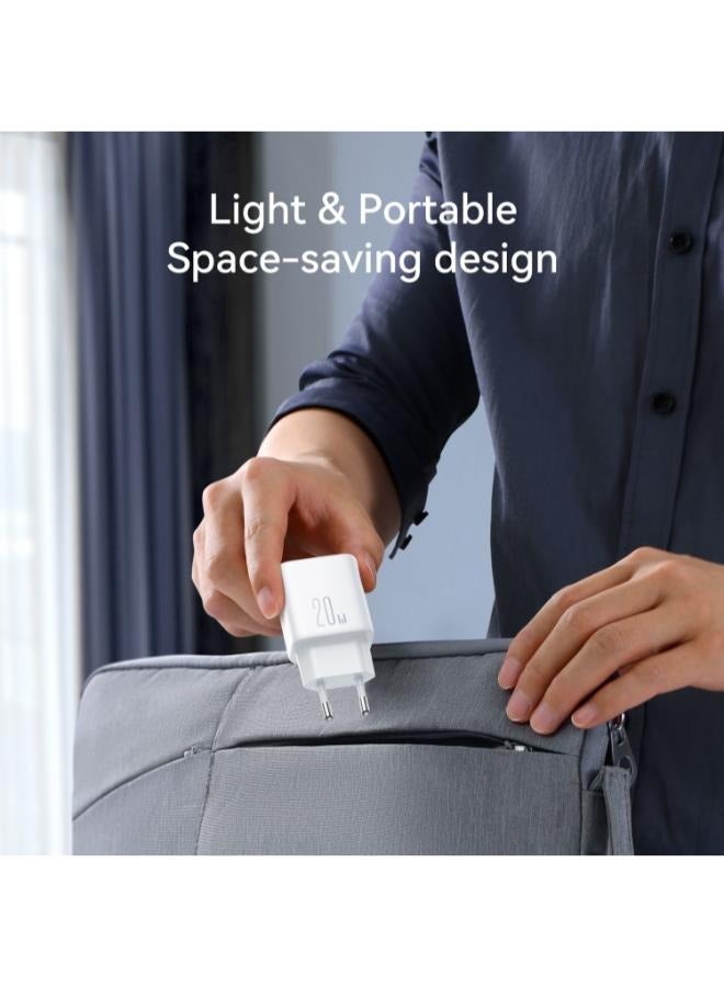JOYROOM - JR-TCF20 PD20W USB-C / Type-C Port Charger, Plug: EU Plug - White - Image 1