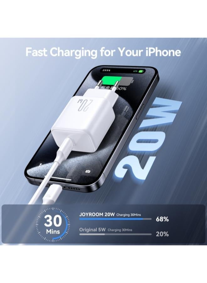 JOYROOM JR-TCF20 PD20W USB-C / Type-C Port Charger, Plug: EU Plug - White - Image 4
