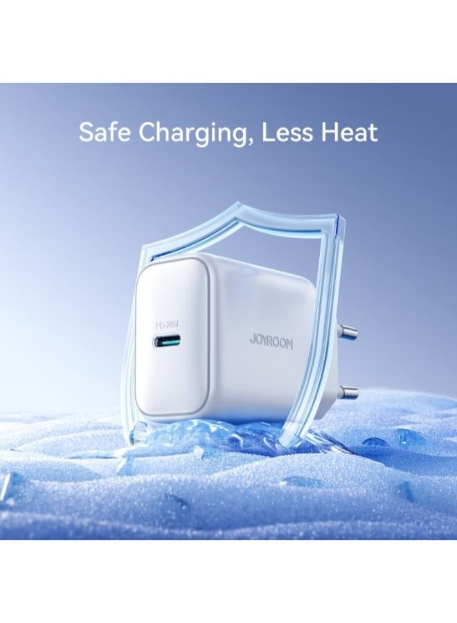 JOYROOM JR-TCF20 PD20W USB-C / Type-C Port Charger, Plug: EU Plug - White - Image 5