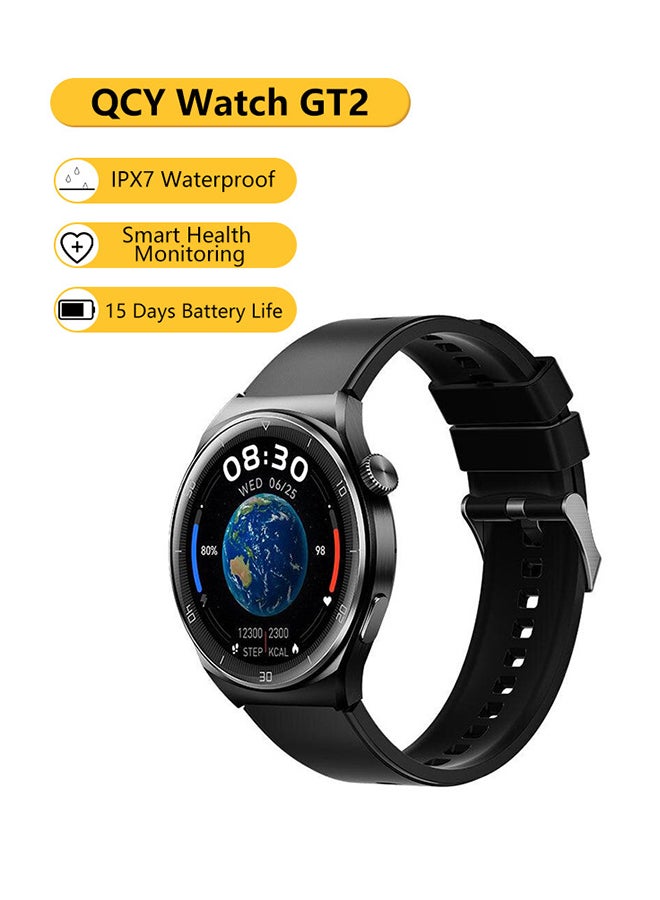 300 mAh GT2 Smart Watch With Bluetooth 5.0 Call And Messages 1.43-inch 60HZ AMOLED Display Heart SpO2 Sleep Monitor Long Battery Life Touch Control APP Black - pnsku/N70136973V/45/_/1741087642/9b40b9cf-6818-449c-ace7-4f3b55f55b89