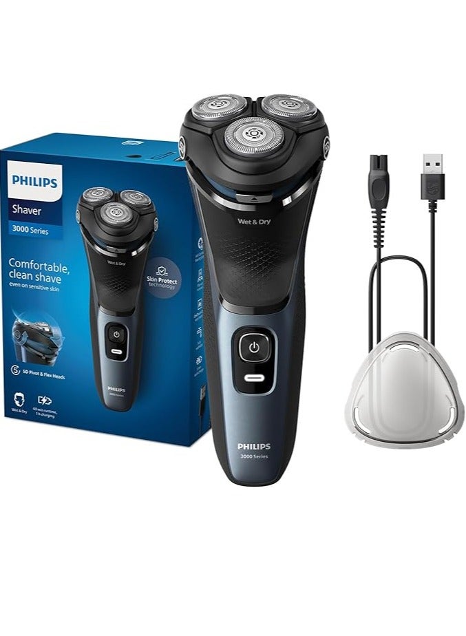 Philips Shaver 3000 Series Wet & Dry Electric Shaver S3144/00 Black - Image 2