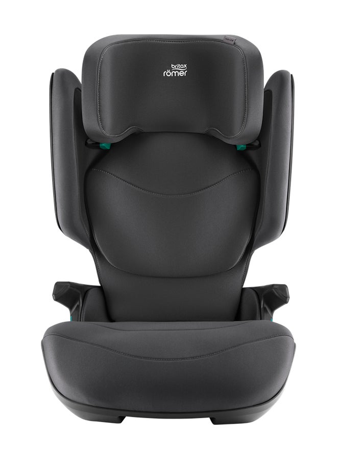Britax Romer Kidfix Pro M Highback Booster Car Seat - 3.5 Years To 12 Years, Protective Headrest, Quick-Remove Cover, Three Seats In A Row, Made In Germany -  Midnight Grey  - Image 1