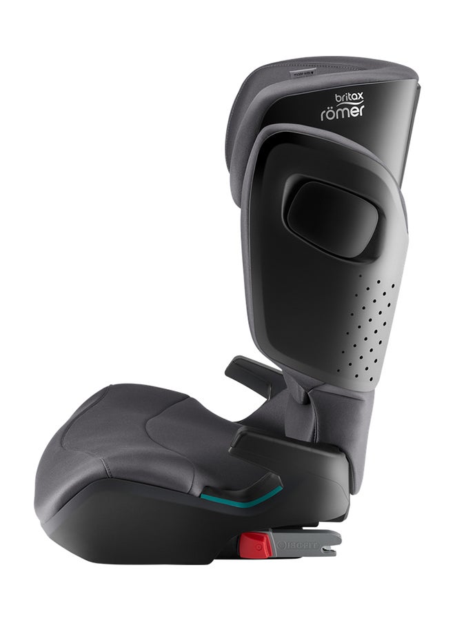 Britax Romer Kidfix Pro M Highback Booster Car Seat - 3.5 Years To 12 Years, Protective Headrest, Quick-Remove Cover, Three Seats In A Row, Made In Germany -  Midnight Grey  - Image 4