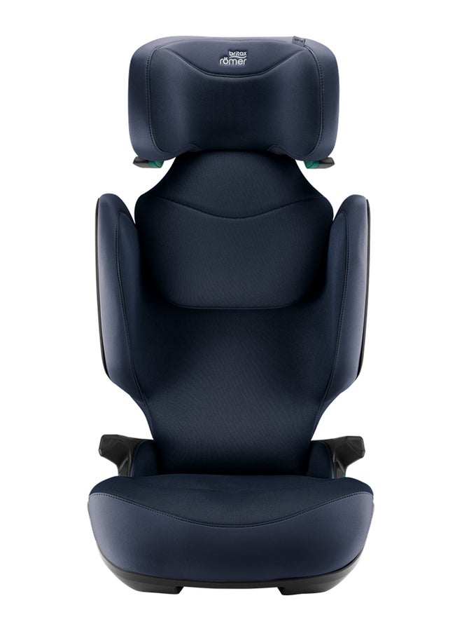 Britax Romer Kidfix Pro M Highback Booster Car Seat - 3.5 Years To 12 Years, Protective Headrest, Quick-Remove Cover, Three Seats In A Row, Made In Germany -  Night Blue  - Image 2