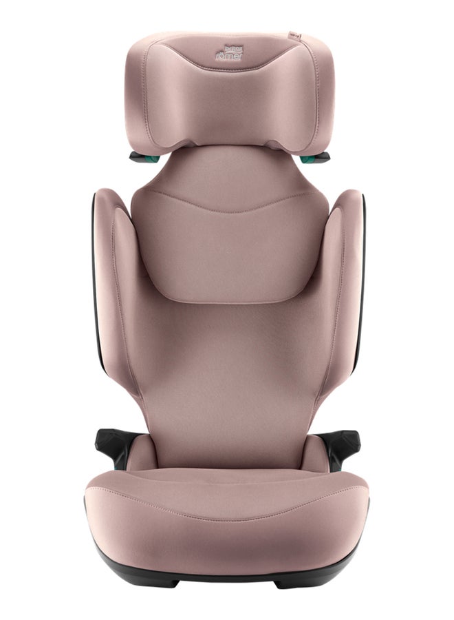 Britax Romer Kidfix Pro M Highback Booster Car Seat - 3.5 Years To 12 Years, Protective Headrest, Quick-Remove Cover, Three Seats In A Row, Made In Germany -  Dusty Rose  - Image 2