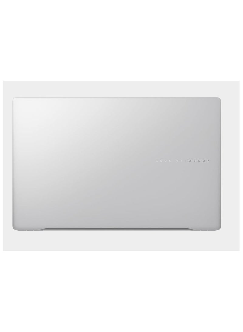 أسوس - ASUS Vivobook S 15 OLED S5507QA-MA037W Sales Model Name : S5507QA-MA037W Processor : intel core ultra 7 155H 3.4GHz memory : 16GB DDR5 on board Storage : 512GB M.2 NVMe™ SSD Brands Asus, ASUS VivoBook English/Arabic Cool Silver - Image 1